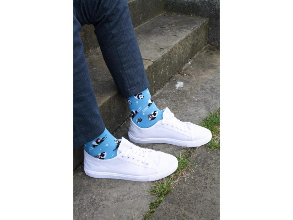 Blue Christmas Sock Box - 3 Pairs of Bamboo Socks (His)