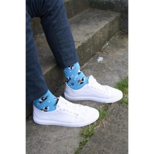 Blue Christmas Sock Box - 3 Pairs of Bamboo Socks (His)