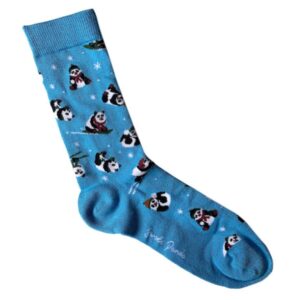 Blue Christmas Sock Box - 3 Pairs of Bamboo Socks (His)