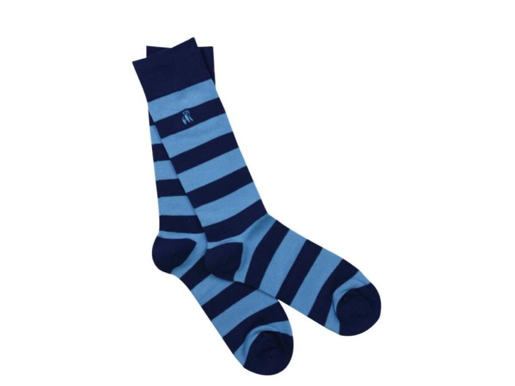 Blue Christmas Sock Box - 3 Pairs of Bamboo Socks (His)