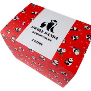 Red Christmas Sock Box - 3 Pairs of Bamboo Socks (His)