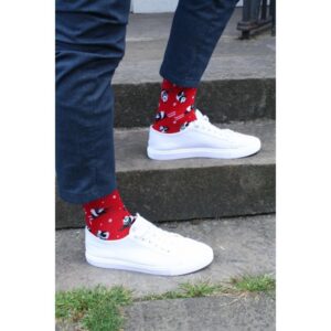 Red Christmas Sock Box - 3 Pairs of Bamboo Socks (His)