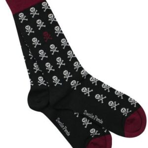 Black Skull Bamboo Socks