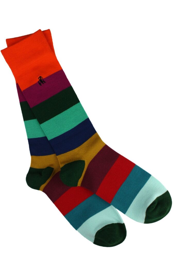 Block Striped Bamboo Socks