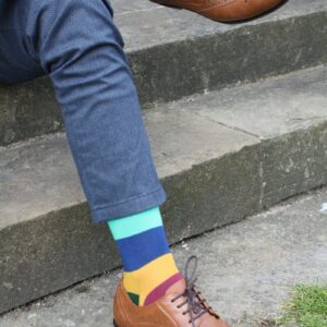 Block Striped Bamboo Socks