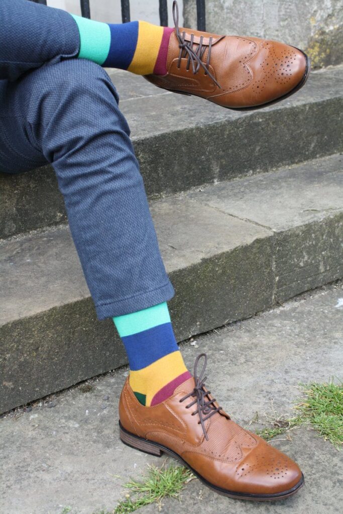 Block Striped Bamboo Socks