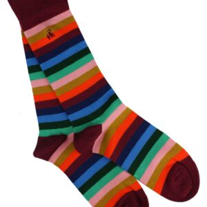 Multi Fine Striped Bamboo Socks