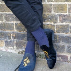 Navy Bamboo Socks
