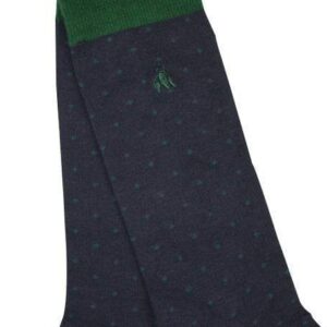 Spotted Navy Bamboo Socks