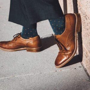 Spotted Orange Bamboo Socks