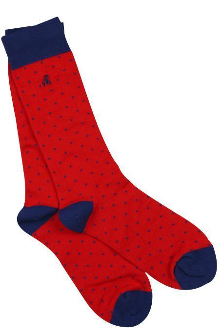Spotted Red Bamboo Socks