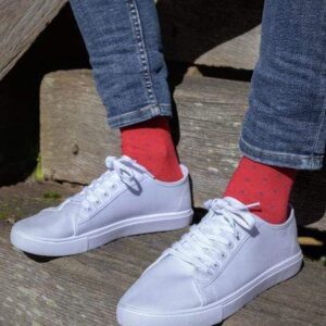 Spotted Red Bamboo Socks