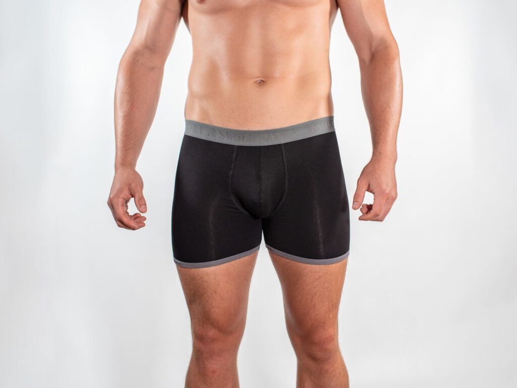Bamboo Boxers - Black / Grey Band