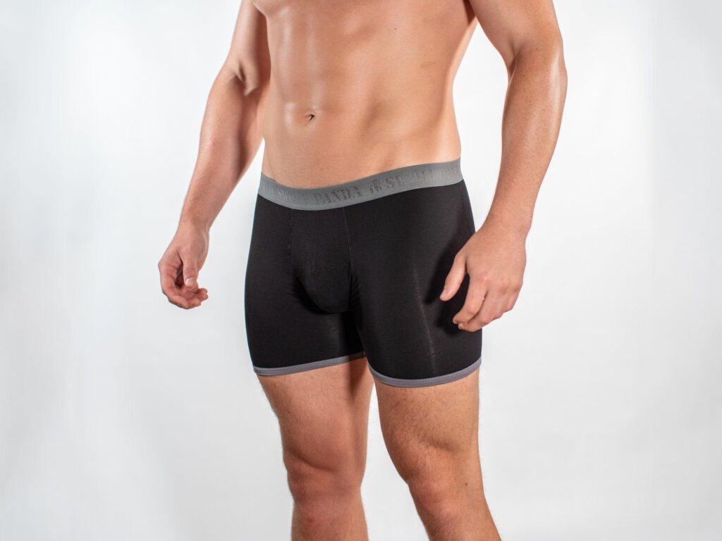 Bamboo Boxers - Black / Grey Band