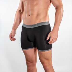 Bamboo Boxers - Black / Grey Band