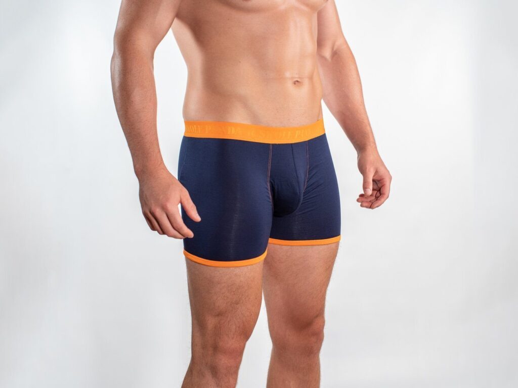 Bamboo Boxers - Navy / Orange Band