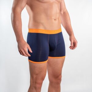 Bamboo Boxers - Navy / Orange Band