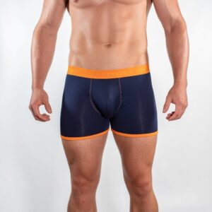 Bamboo Boxers - Navy / Orange Band