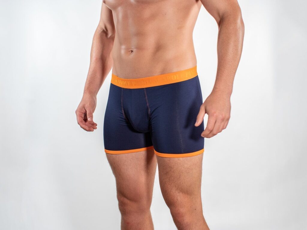 Bamboo Boxers - Navy / Orange Band