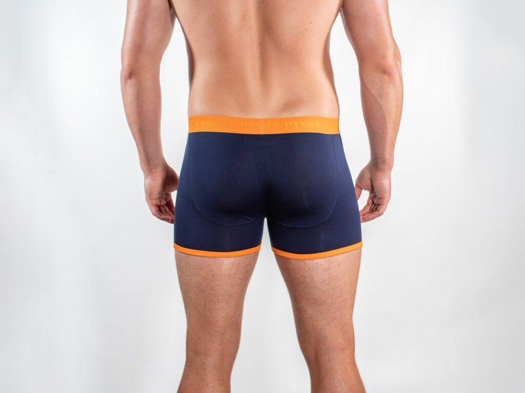Bamboo Boxers - Navy / Orange Band