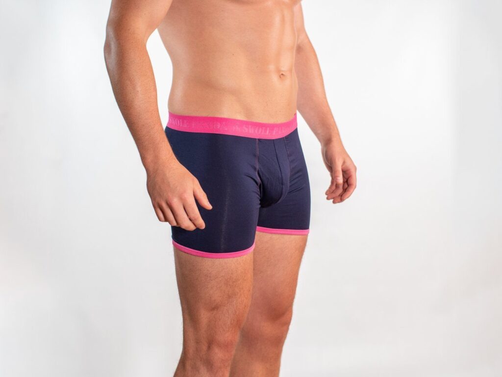 Bamboo Boxers - Navy / Pink Band