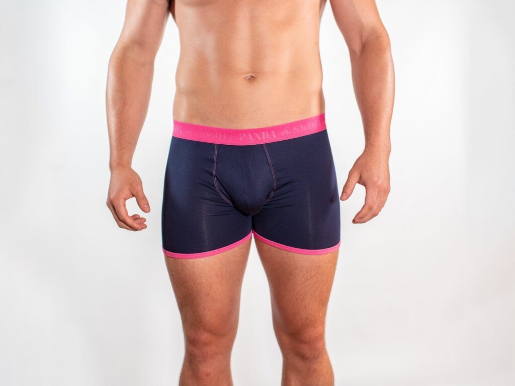 Bamboo Boxers - Navy / Pink Band