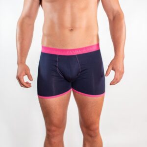Bamboo Boxers - Navy / Pink Band