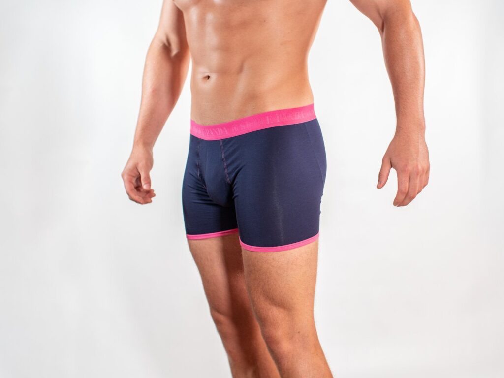Bamboo Boxers - Navy / Pink Band