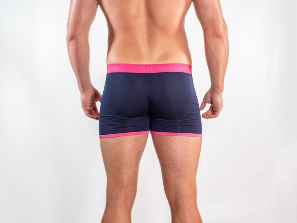 Bamboo Boxers - Navy / Pink Band