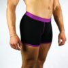 Bamboo Boxers - Navy / Purple Band