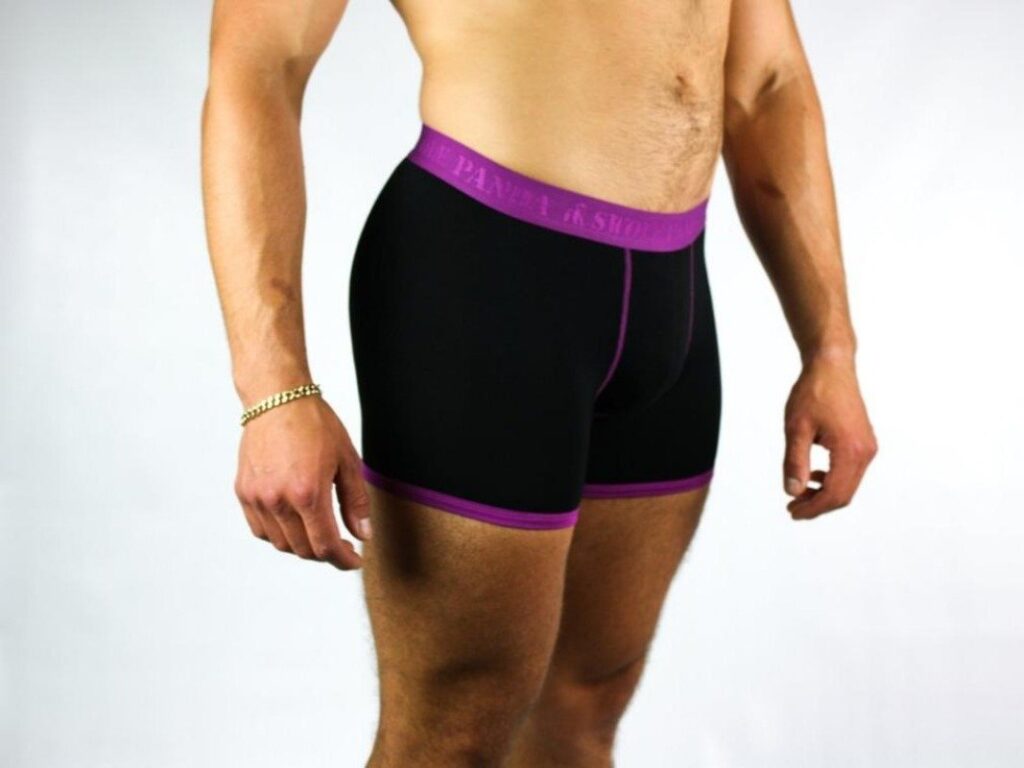 Bamboo Boxers - Navy / Purple Band
