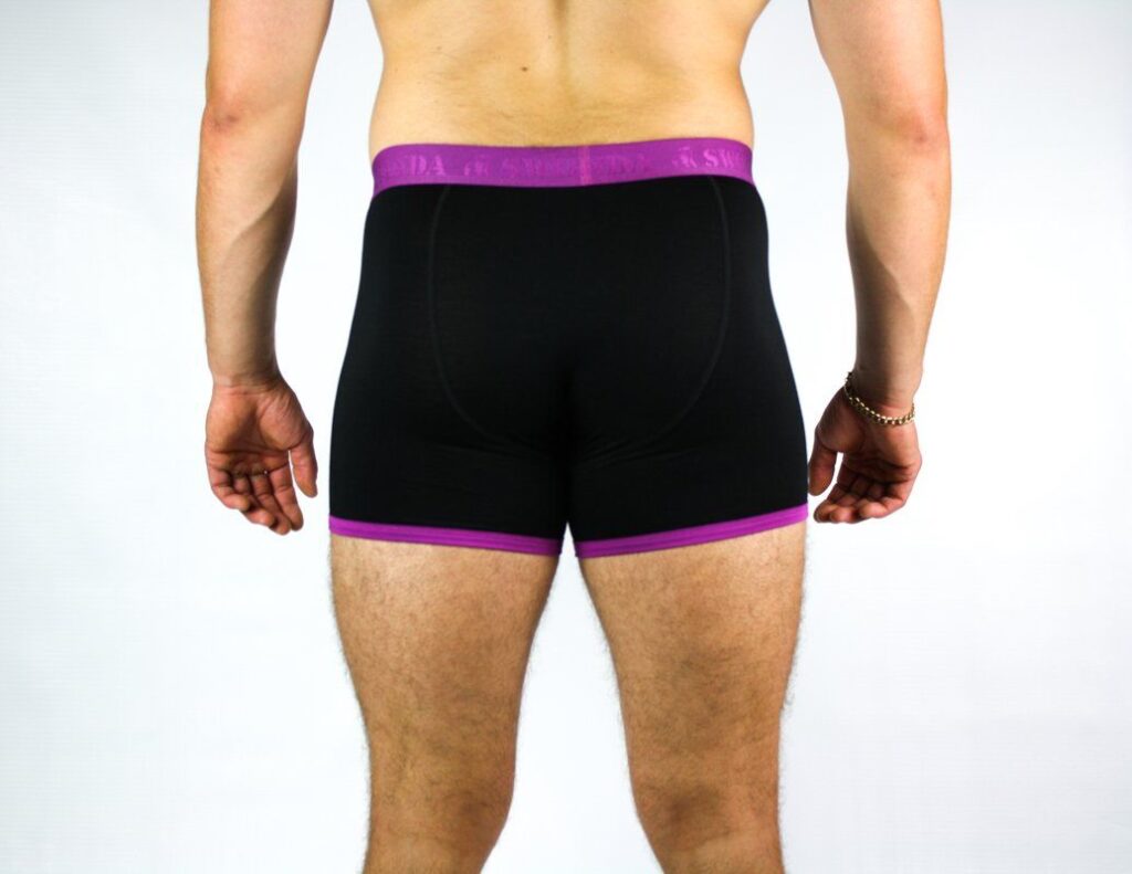 Bamboo Boxers - Navy / Purple Band