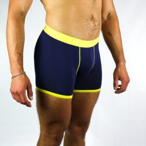 Bamboo Boxers - Navy / Yellow Band