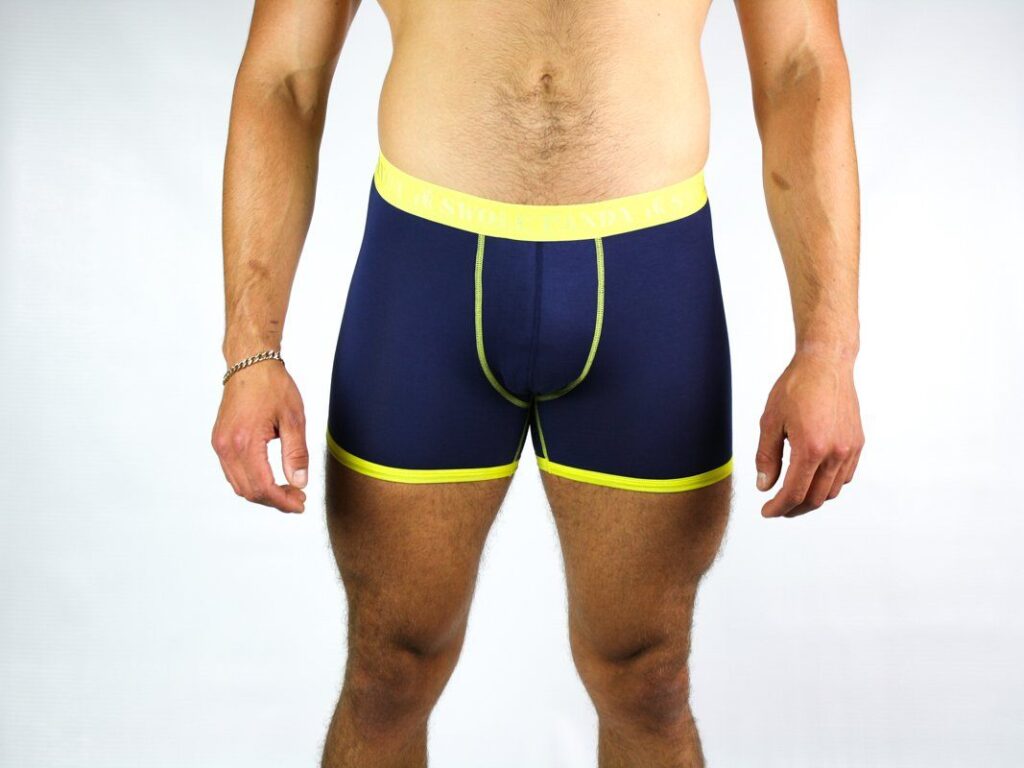 Bamboo Boxers - Navy / Yellow Band