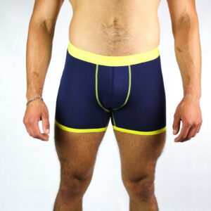 Bamboo Boxers - Navy / Yellow Band