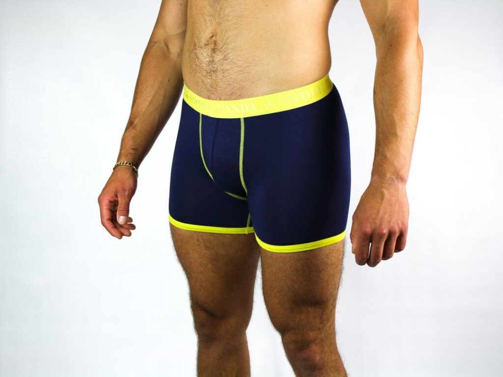 Bamboo Boxers - Navy / Yellow Band