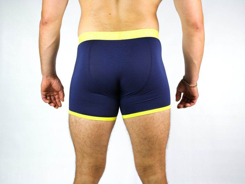Bamboo Boxers - Navy / Yellow Band