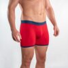 Bamboo Boxers - Red / Blue Band