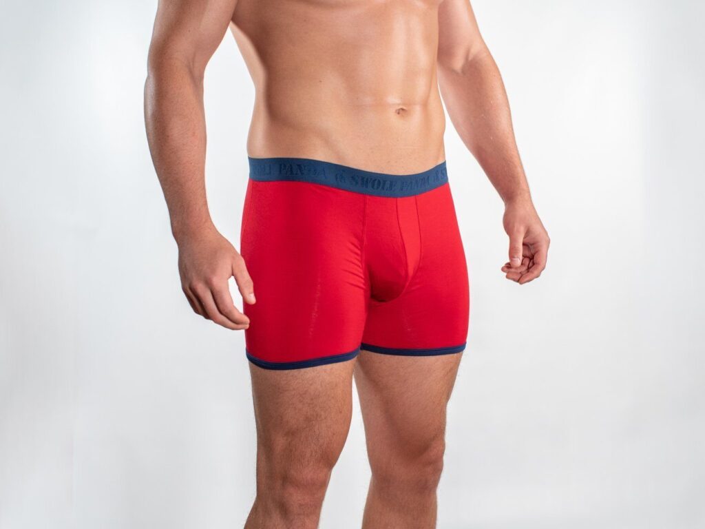 Bamboo Boxers - Red / Blue Band
