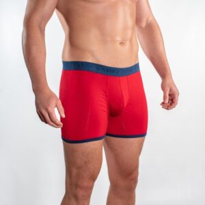 Bamboo Boxers - Red / Blue Band