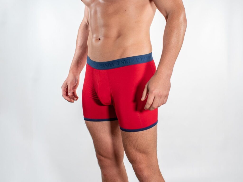 Bamboo Boxers - Red / Blue Band