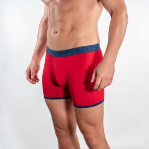 Bamboo Boxers - Red / Blue Band
