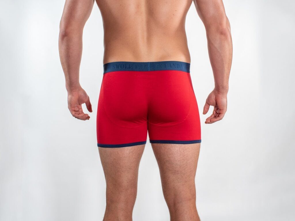 Bamboo Boxers - Red / Blue Band