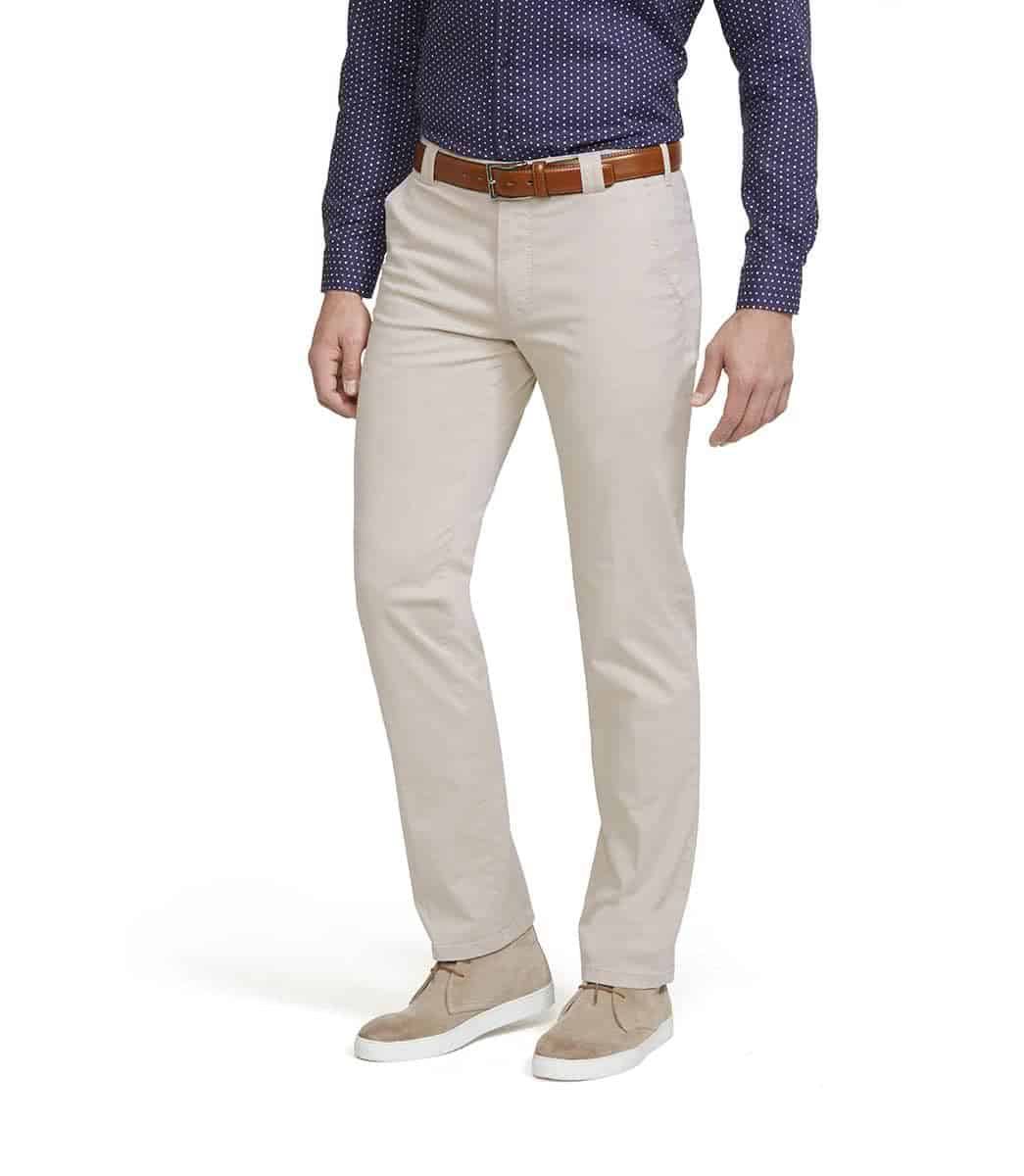 Stone Fairtrade Cotton Stretch Chinos by Smart Clothes York Yorkshire