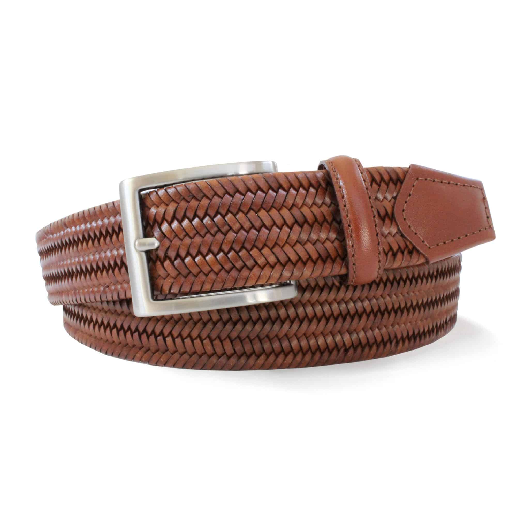Tan Woven Elastic Belt by Smart Clothes York Yorkshire